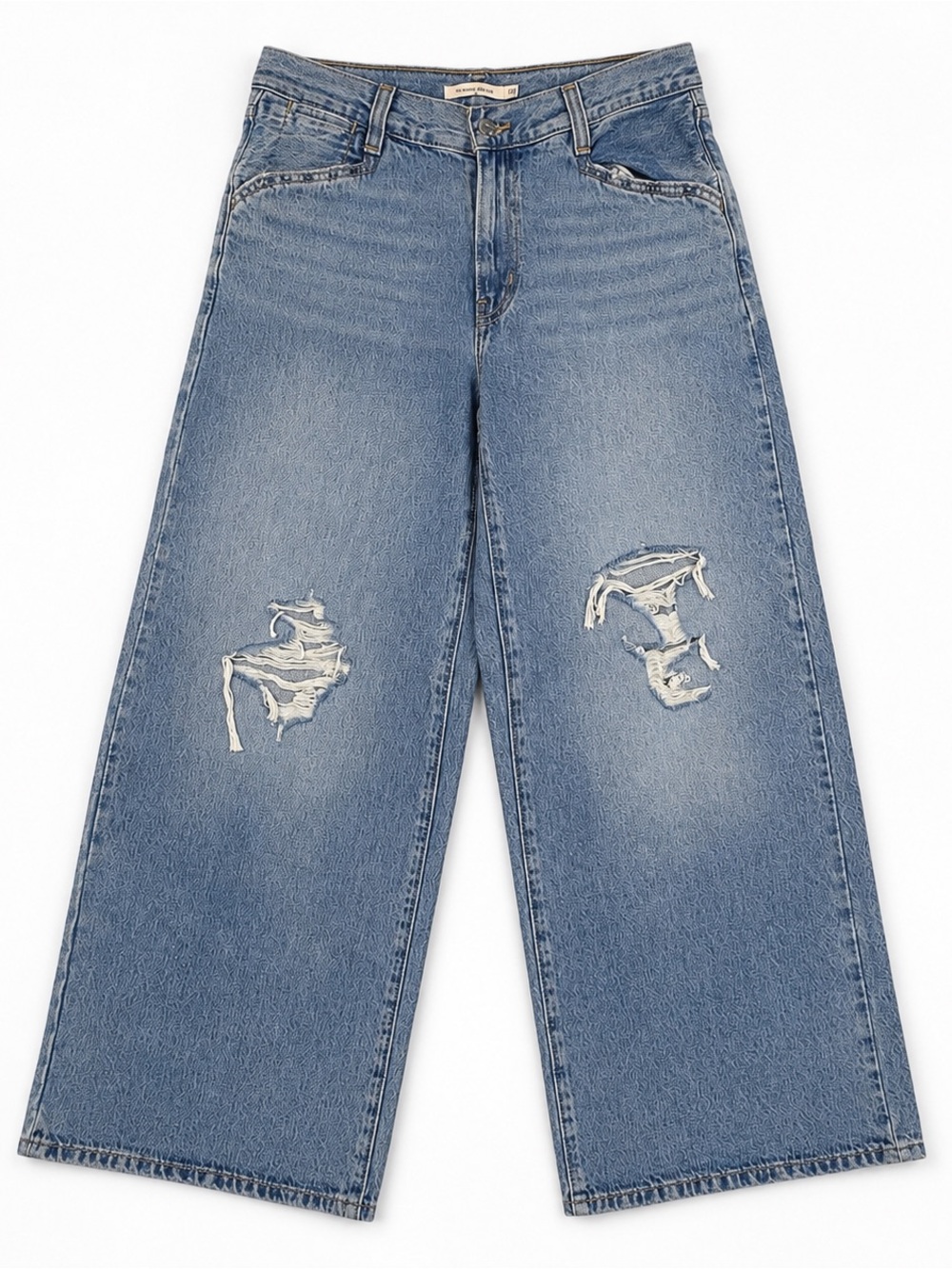 Levi’s ’94 Baggy Wide Leg Distressed Jeans 29 Light Wash Denim